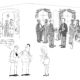 Image depicting a house party with two officers from the CRA (Canada Revenue Agency) waiting at the door, while inside, a man informing the owner of the presence of the CRA agents - CRA Jeopardy Orders, CRA Collection Powers & Challenges - KR Law Firm - Tax Law Firm in Toronto